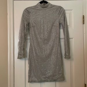 Tobi sequin long sleeve dress/costume and sequin headband- size small